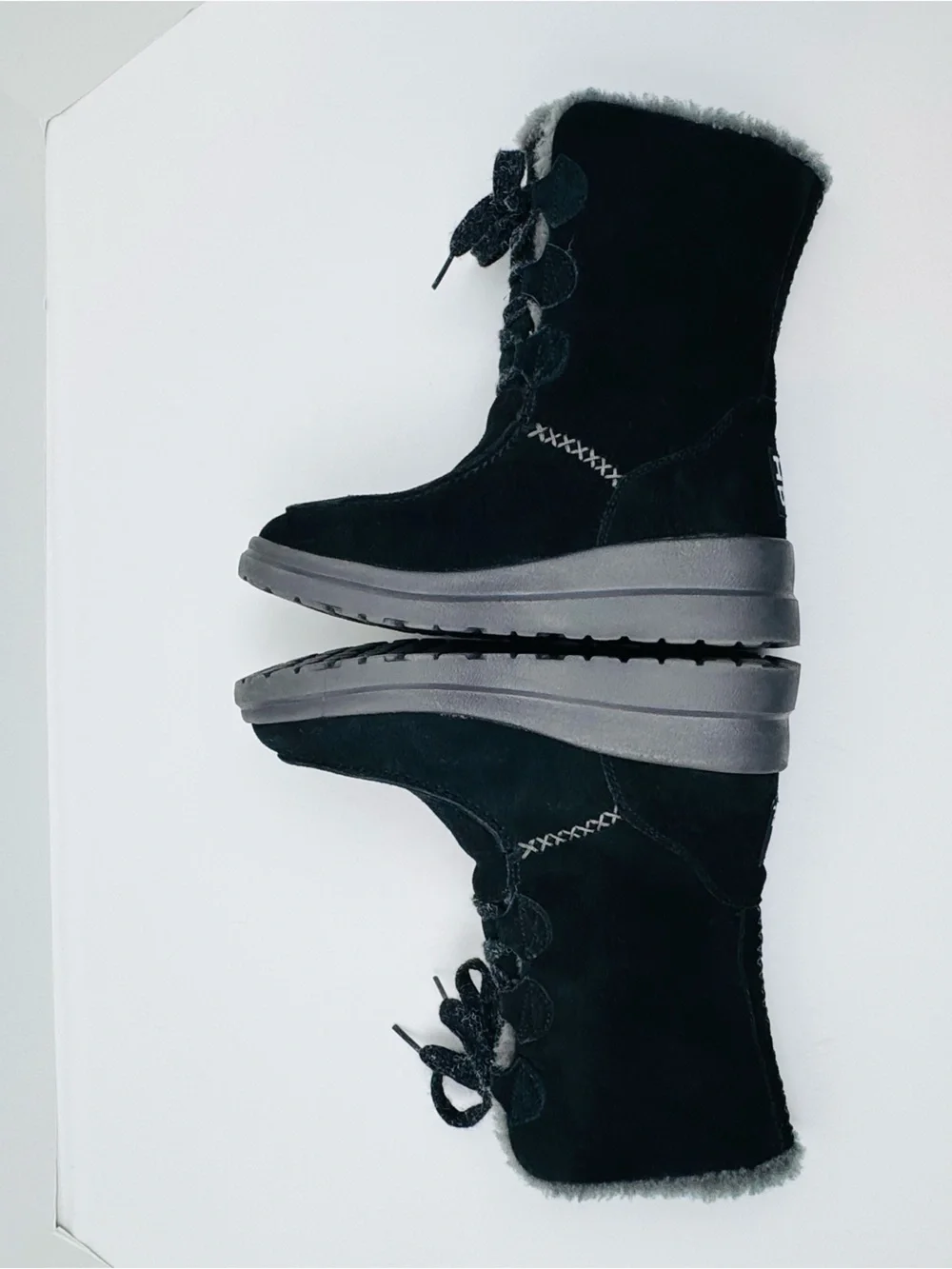 I Heart UGG Youth Black Wool Lined Boots. Size 4. Excellent preowned condition.